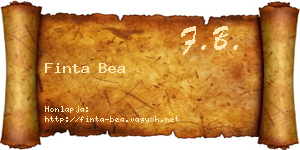 Finta Bea névjegykártya